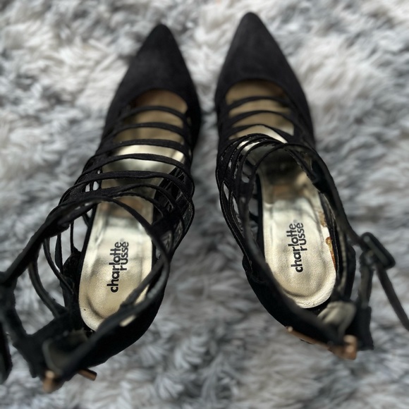 Charlotte Russe high heels, gladiator wrap design, close at ankle, size 9 - Picture 4 of 6